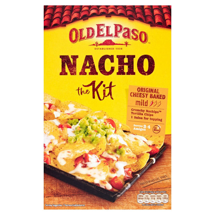 Viejo El Paso Kit de nacho cocinado horneado con queso con queso 520g