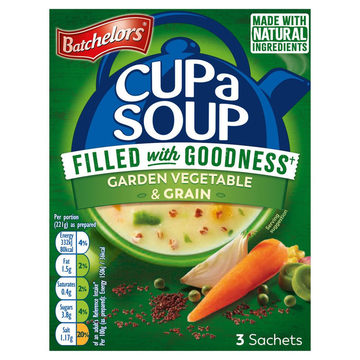 Batchers rempli de jardin de bonté tasse de légumes une soupe 64g