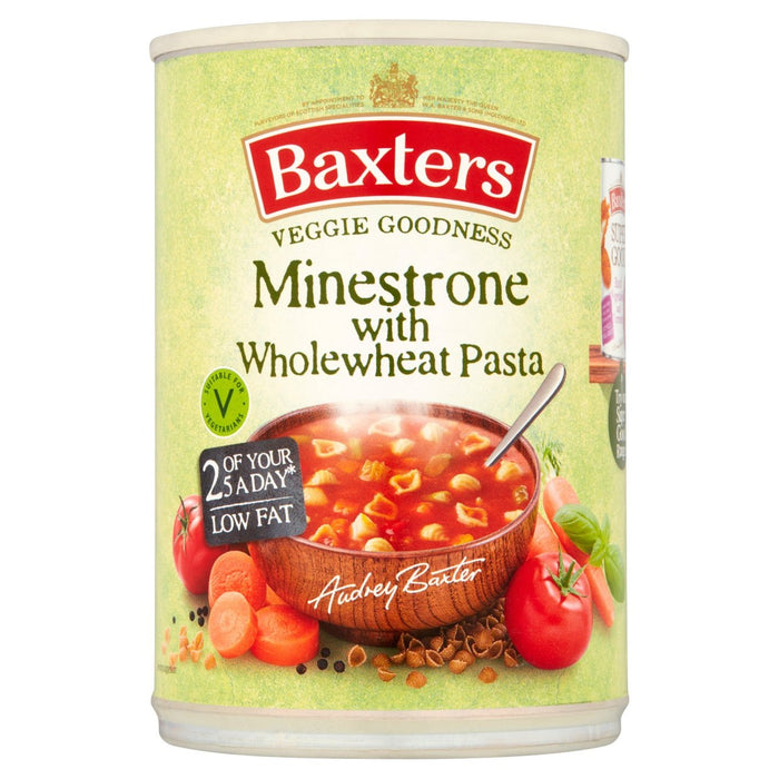 Baxters vegetarische Minestrone -Suppe mit Vollkornnudeln 400g