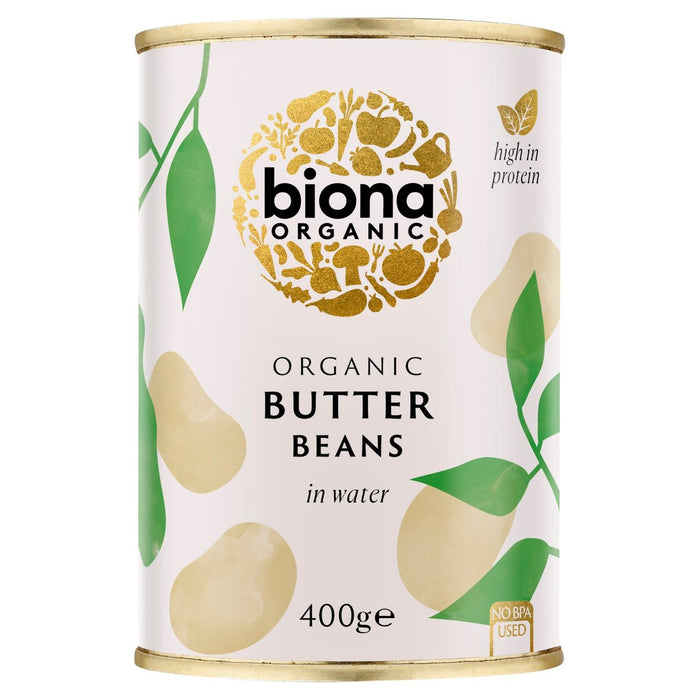 Biona Haricots au beurre biologique dans l'eau 400g