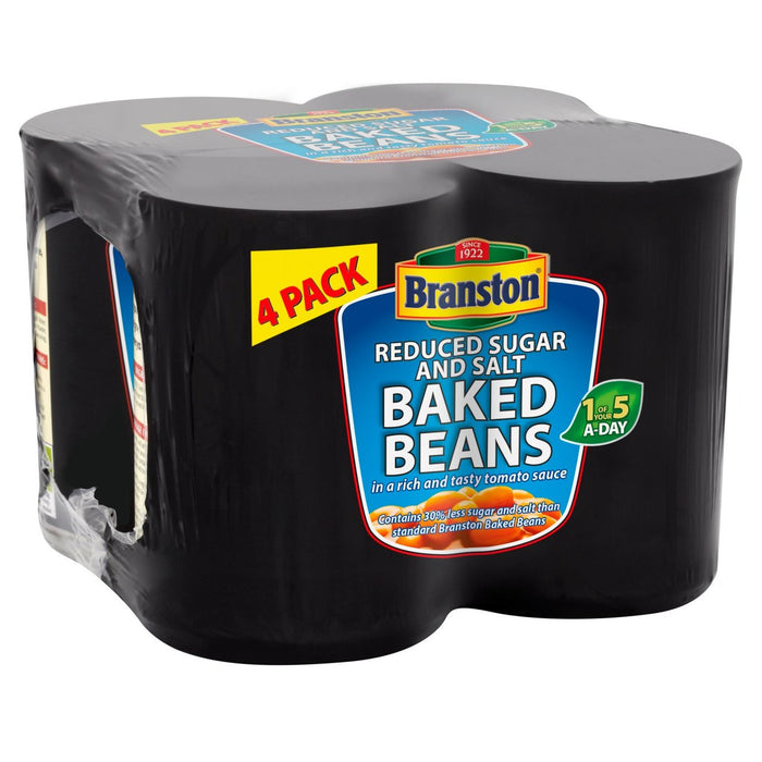 Branston frijoles reducidos de sal y azúcar 4 x 410g