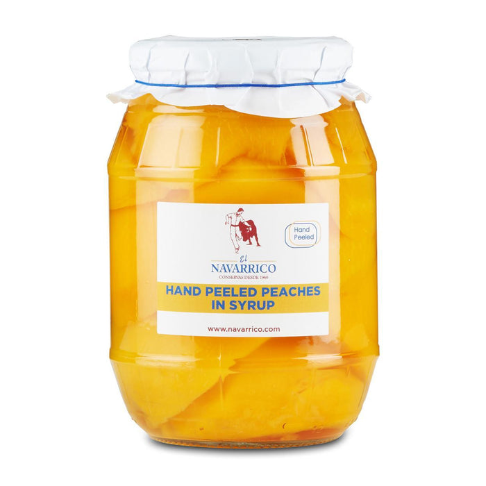 Brindisa Navarrico Hand geschälte Pfirsichhälften in Sirup 950g