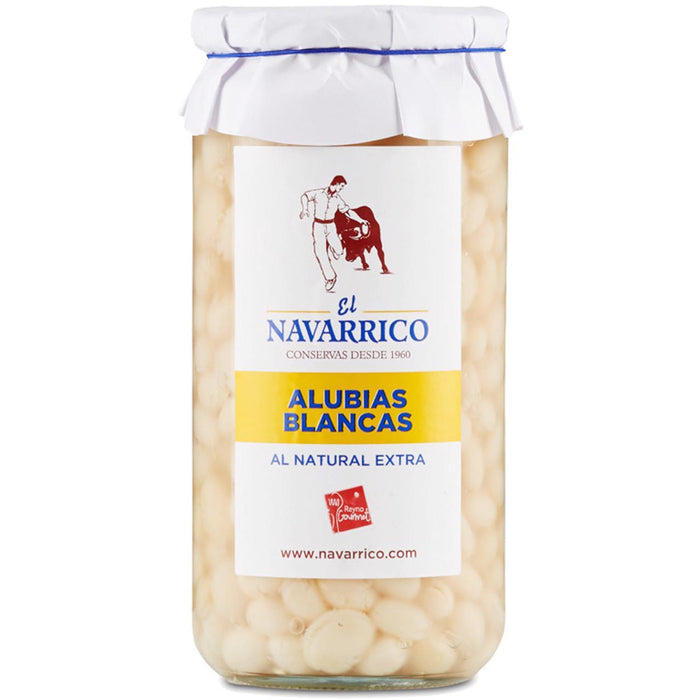 Brindisa Navarrico Round White Haricot Beans Alubias Blancas 600G