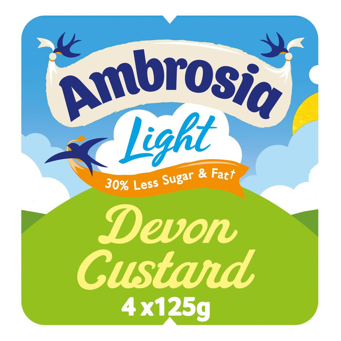 Ambrosia leichte Pudding -Töpfe 4 x 125 g