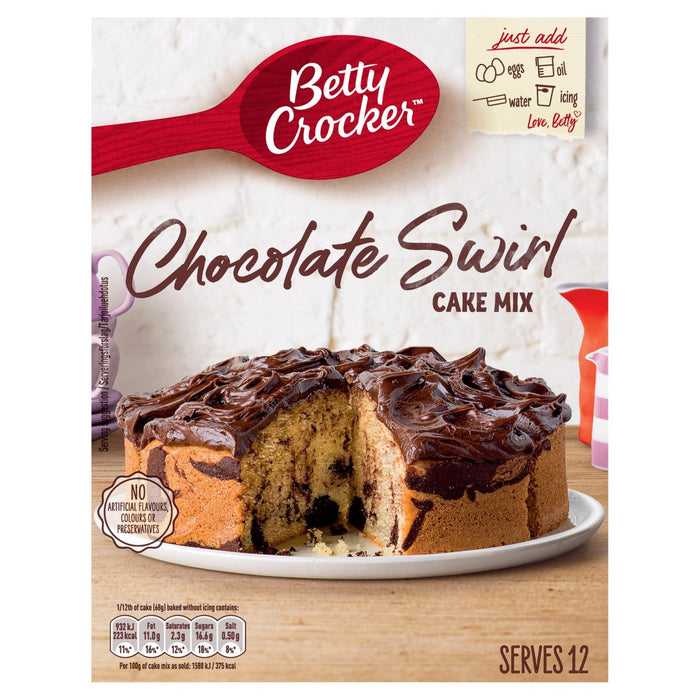 Betty Crocker Chocolate Swirl Cake Mix 425g