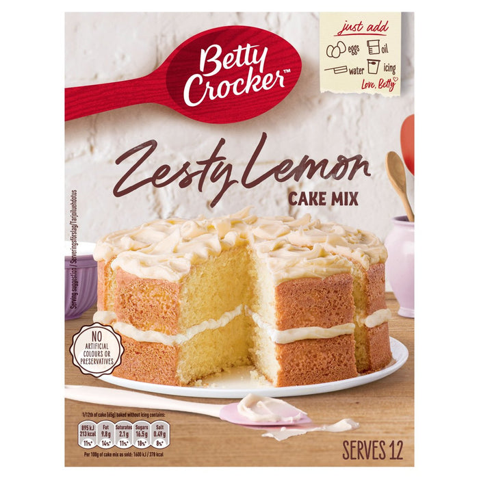 Betty Crocker Zesty Lemon Cake Mix 425G