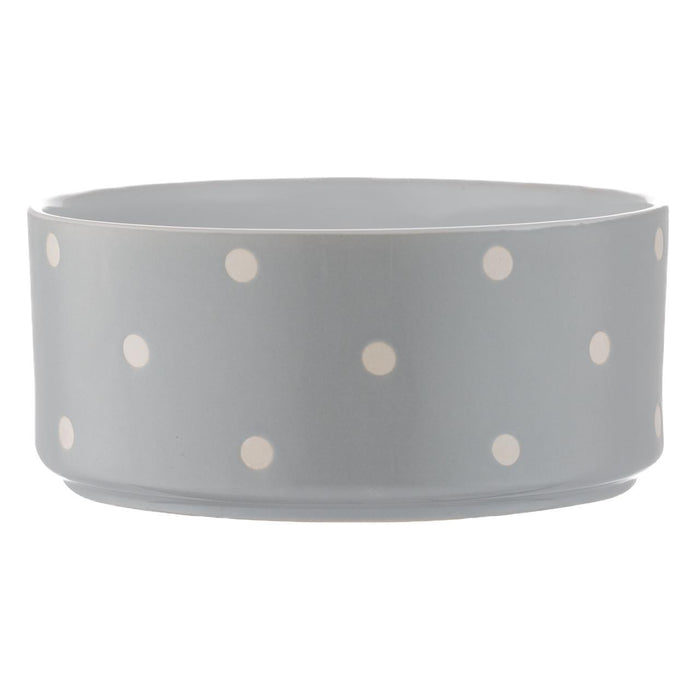 Mason Cash Polka Dot Gray 18cm Pet Bowl