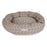 Mutts & Hounds Mushroom Linen Donut Dog Bed Small