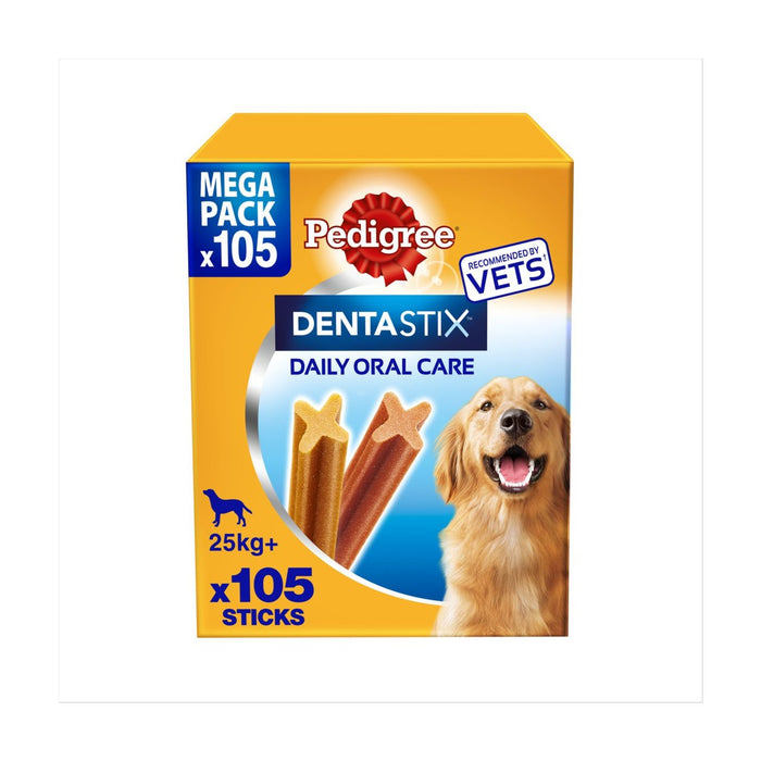 Pedigree Dentastix täglich Erwachsener großer Hund behandelt Zahnstöcke 105 x 39g