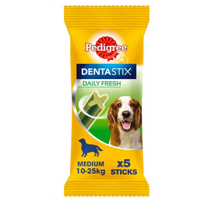 Pedigree dentastix frais dentaire frais dentaire mâtes moyens 5 par paquet