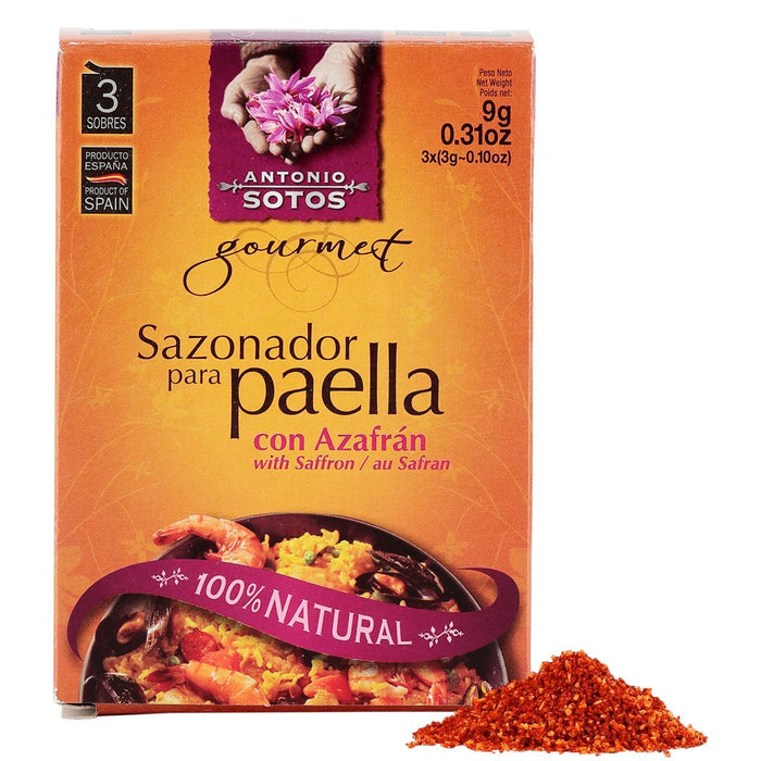 Brindisa Sotos Paella Assaisonnement avec safran 9g