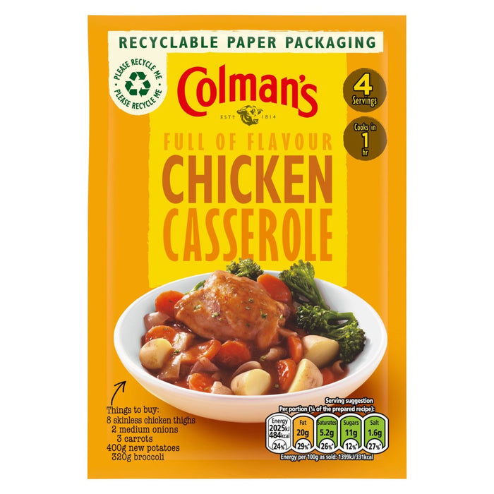 Colman's Chicken Casserole Recette Mix 40G