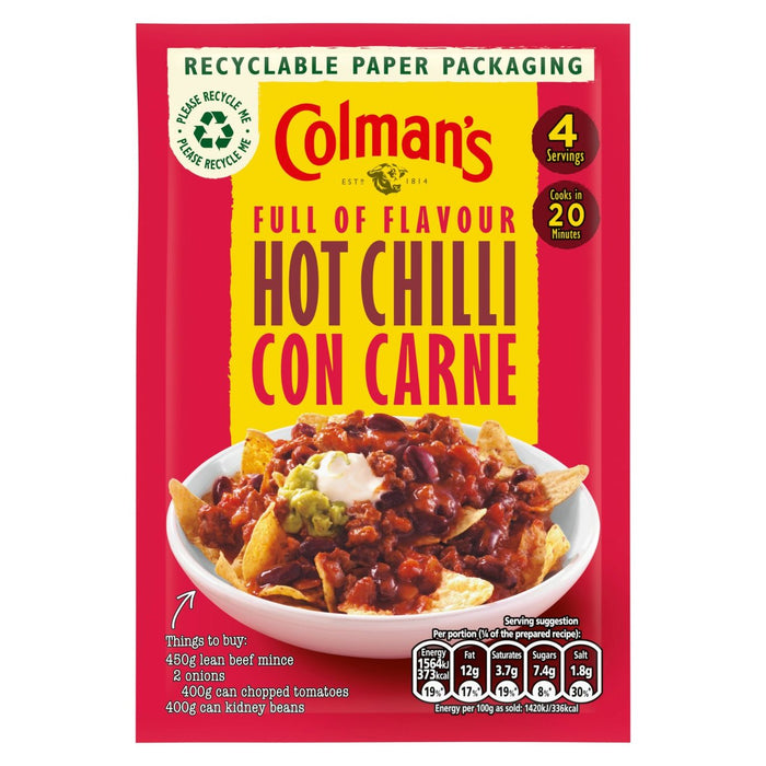 Colman's Hot Chilli Con Carne Recipe Mix 37G