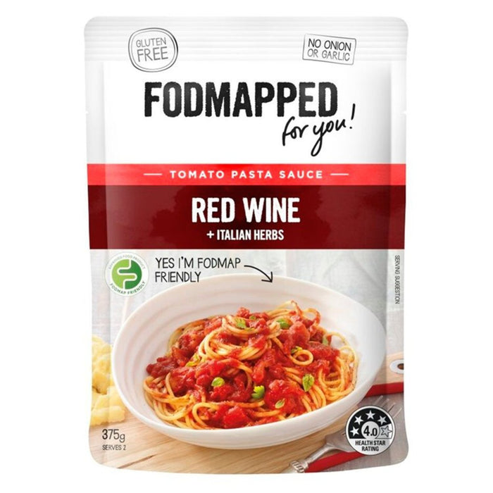 FODMAPT POUR VOUS Sauce de pâtes à vin rouge 375G