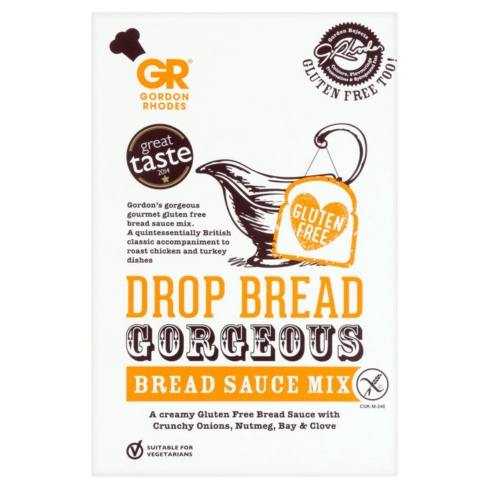 Gordon Rhodes Drop Bread Garnish Gluten Sauce de pan sin gluten 125G