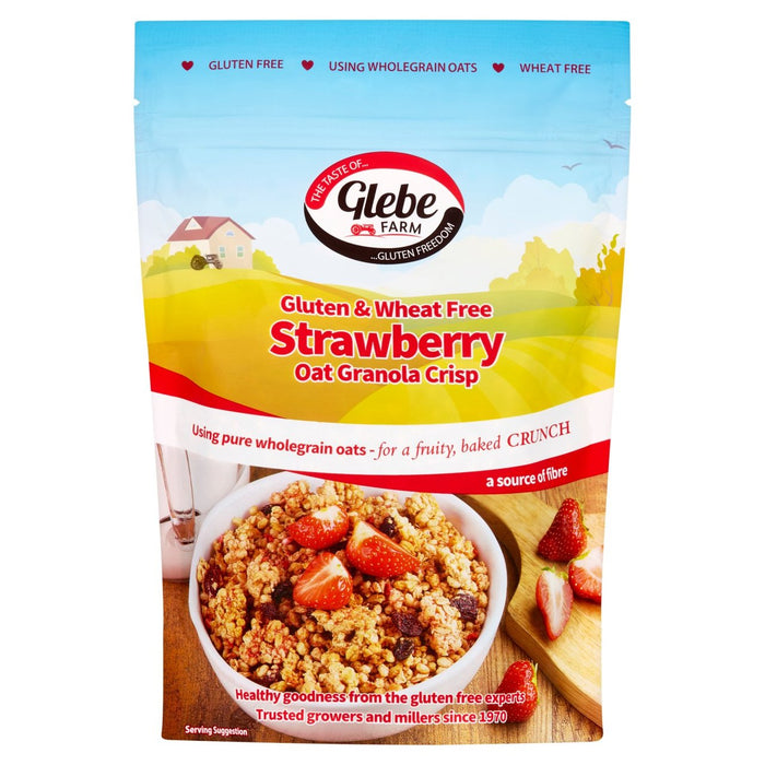 Granola de avena y fresas sin gluten Glebe Farm Crisp 325g 