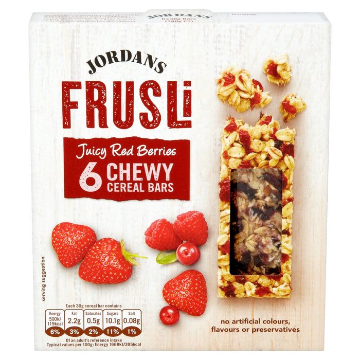 Jordans Red Berries Frusli Cereal Bars 6 x 30g