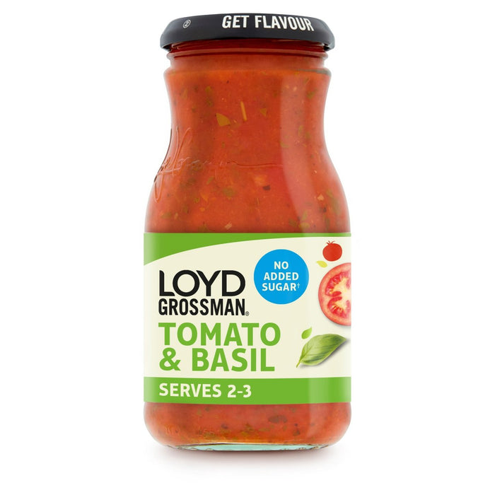 Loyd Grossman Tomate & Basilikum kein Zucker zu Zucker 350g