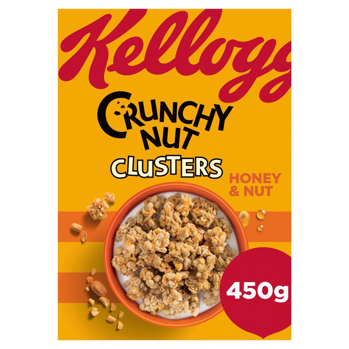 Los crujientes clústeres de nueces de miel de Kellogg 450g