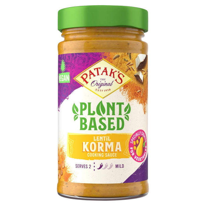 Salsa de curry Korma lentejas a base de planta de Patak 345G