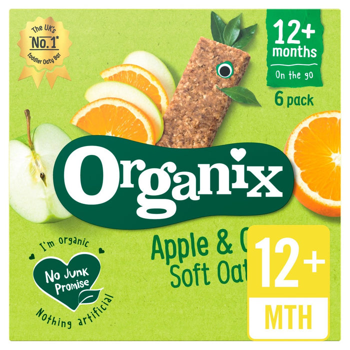 Organix Apple & Orange Oat Bars 6 x 30g