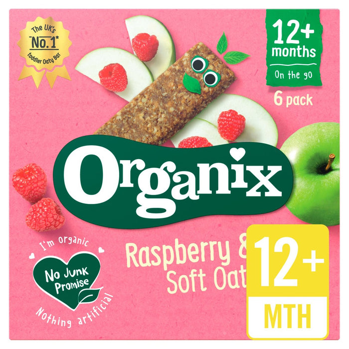 Organix Raspberry & Apple Hafer Snackstangen 6 x 30g