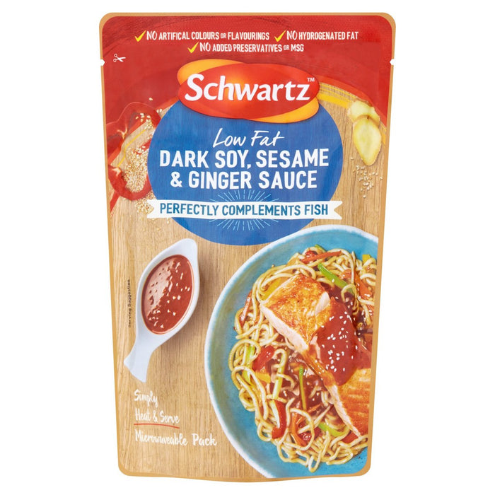 Schwartz Dark soy sesame & jengibre para pescado 300g