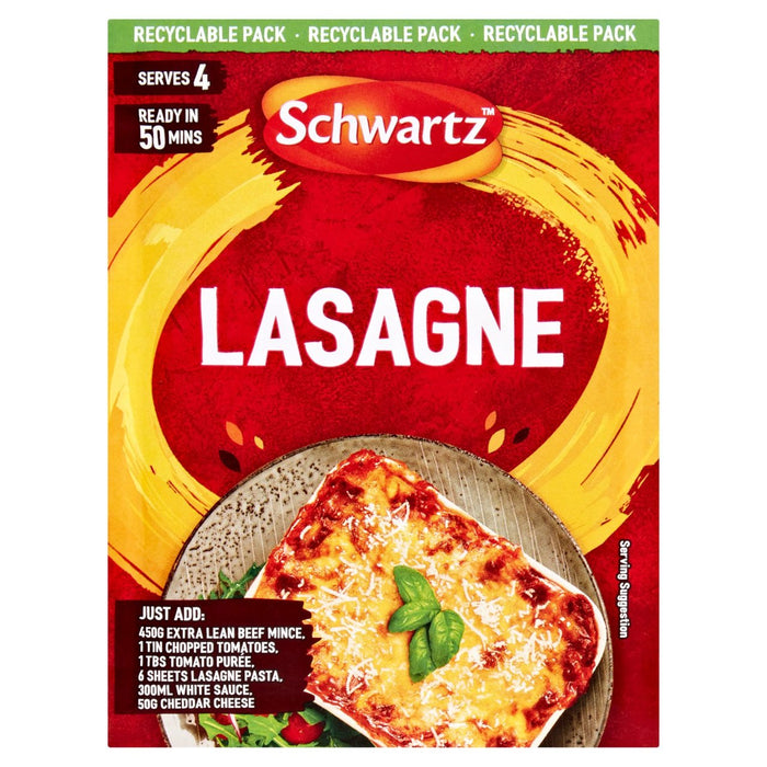 Schwartz Lasagne Rezept Mix 36G