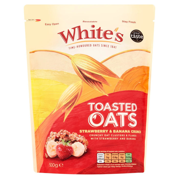 White's Toasted Oats Strawberry &amp; Banana Crunch 500g 