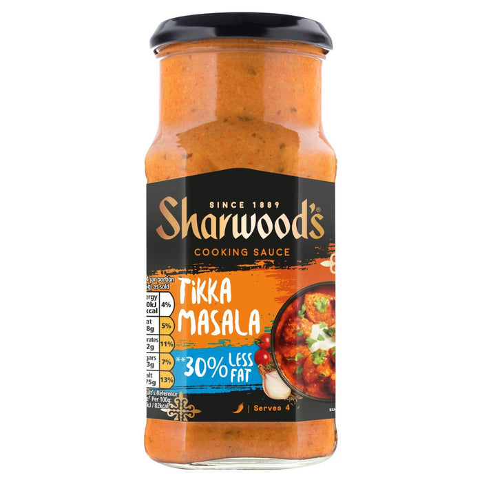 Tikka Masala de Sharwood 30% moins graisseuse Sauce de cuisson 420G