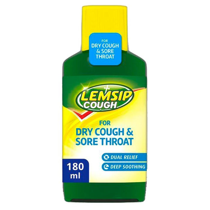 Toux lemsip pour toux sèche et maux de gorge 180 ml