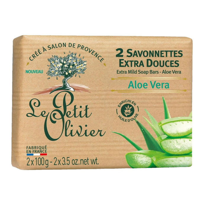 Le petit olivier barras de jabón suave extra suave aloe vera 2 x 100g