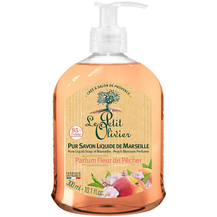 Le Petit Olivier Pure Liquid Savon de Marseille Peach Blossom 300 ml