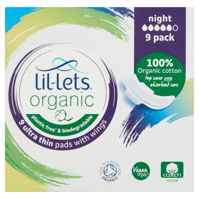 Lil-Lets Bio-Pads Nacht 9 pro Pack