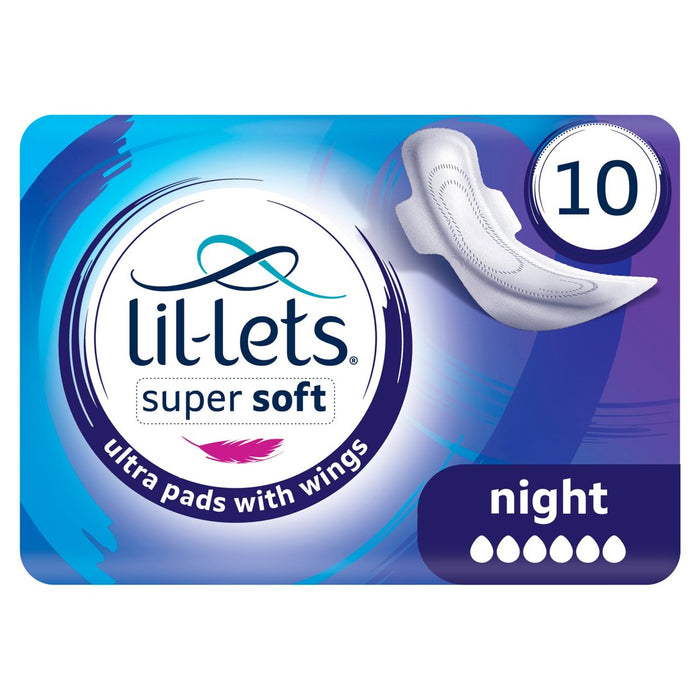 Lil-Lets weiche Pads Nacht 10 pro Pack