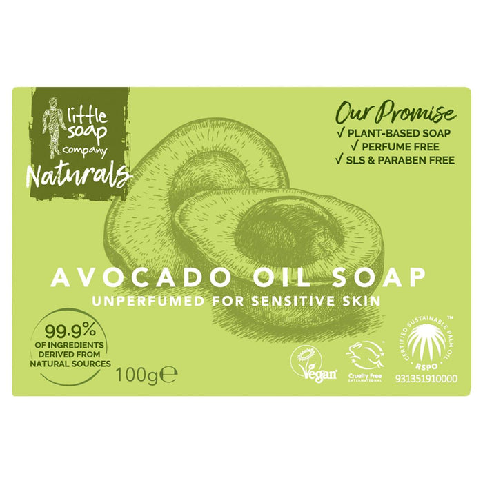 Little Soap Company Avocado Oil Bar Savon pour la peau sensible 100g