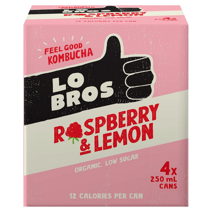 Lo Bros Raspberry & Lemon Multipack 4 x 250 ml