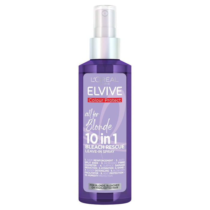 L'Oreal Elvive Todo para la rubia 10 en 1 Bleach Rescue Leave in Spray 150ml