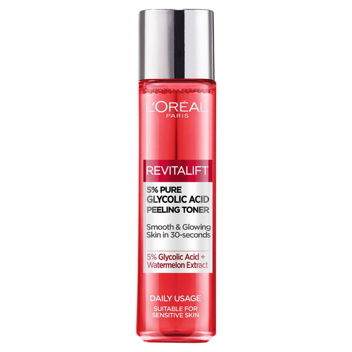 L'Oreal Paris 5% Glykolsäure -Peeling -Toner für glatte und leuchtende Haut 180 ml