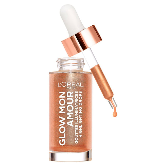 L'Oreal Paris Glow Mon Amour hebt Tropfen, die liebevolle Pfirsich hervorheben