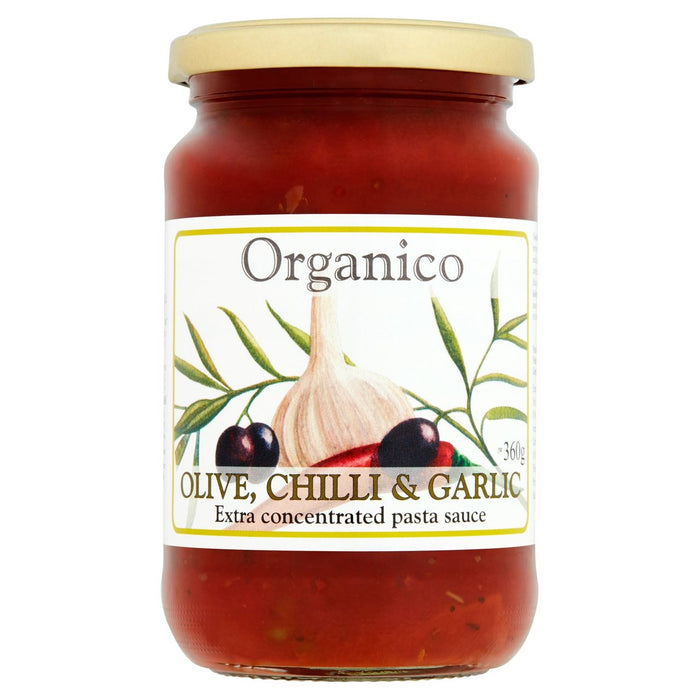 Bio -Oliven -Chili & Knoblauch -Nudelsauce 360G