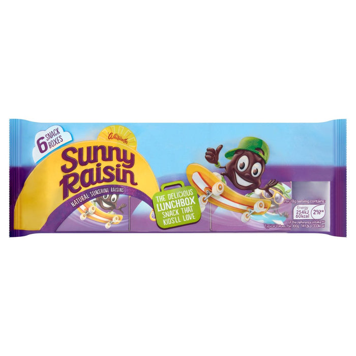 Paquete de refrigerios para niños Sunny Raisins 6 x 42.5 g 