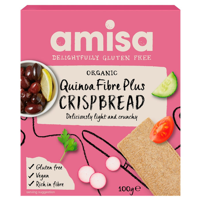 Amisa Organic Gluten Free Quinoa Fibre plus Crispbread 100g