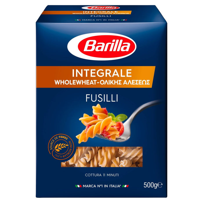 Barilla Whole Wheat Pasta Fusilli WholeGrain Pasta 500G