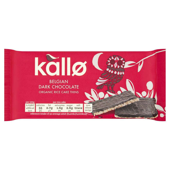 Gâteau de riz au chocolat noir kallo biologique trissant 90g