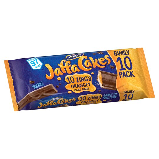 Paquete de 10 barras de pastel Jaffa de Mcvitie's 