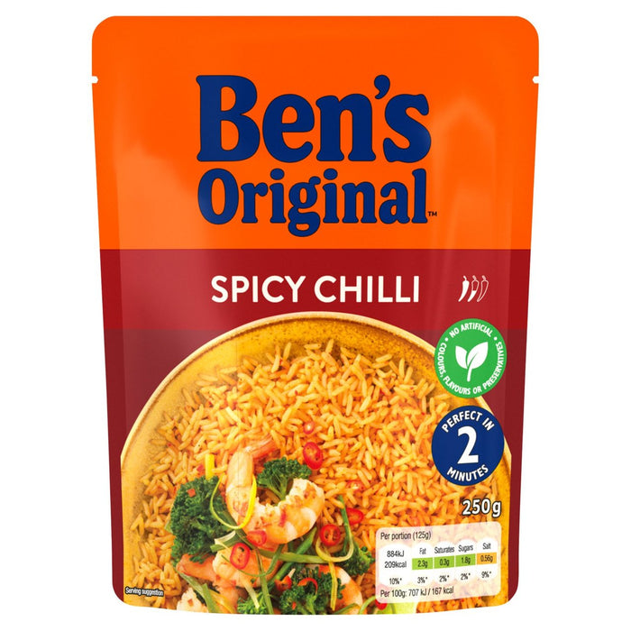 Bens Original Reis würziger Chili -Mikrowellenreis 250g