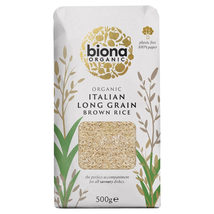 Biona Bio Long Grain Italienisch brauner Reis 500 g