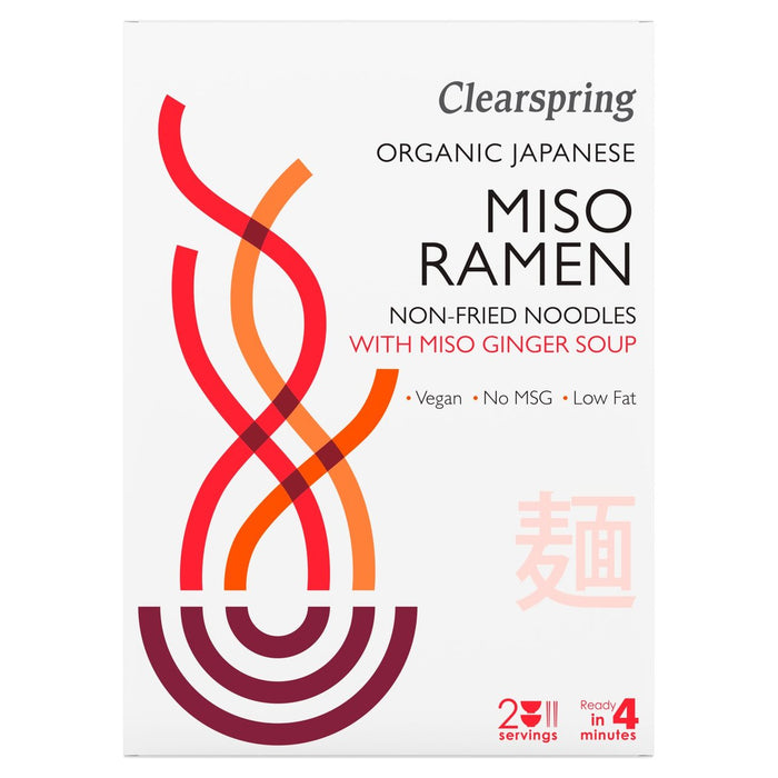 Clearspring Japanese Miso Ramen Noodles with Miso Ginger Soup 210g