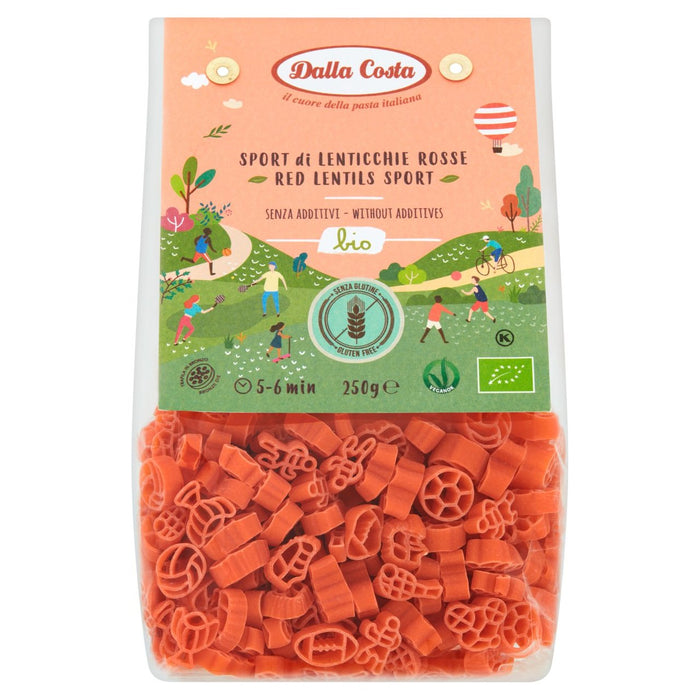 Dalla Costa Gluten Free Bio Red Linsen Sport Pasta 250g